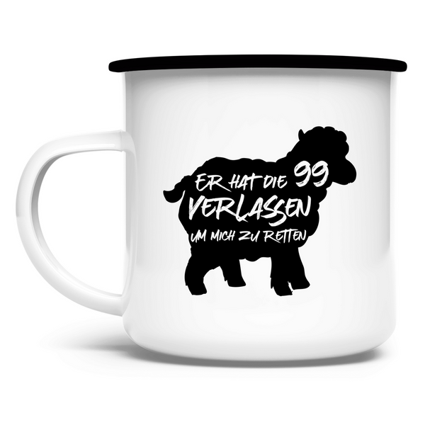 Emaille Tasse er hatte die 99 verlassen schaf