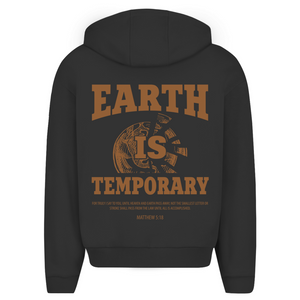 Oversize Zipper Hoodie earth ist temporary matthew 5:18