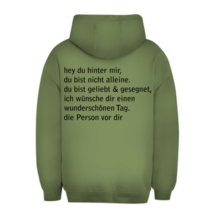 Unisex Oversize Hoodie hey du hinter mir