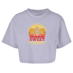 Damen Oversize Crop Topkind words are like honey proverbs 16:24