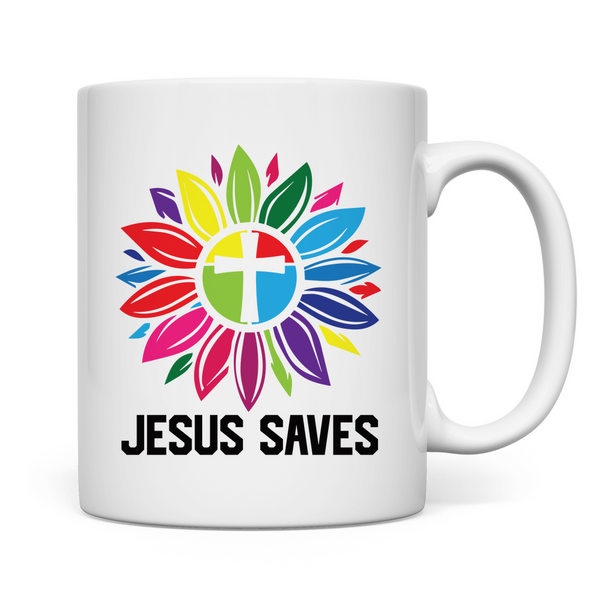 Tasse jesus saves blume