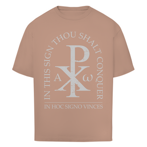 Oversize T-Shirt in hoc signo vinces Christogramm