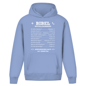 Oversize Hoodie Ohne Kordel bibel notfallnummern
