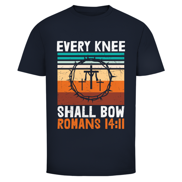 Herren T-Shirt every knee shall bow romans 14:11