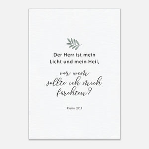 der herr ist mein licht psalm 27,1 Leinwandbild