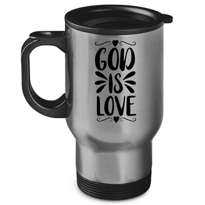 Edelstahl-Thermobecher god is love