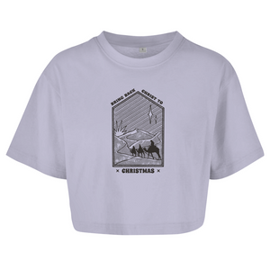 Damen Oversize Crop Top christ to christmas