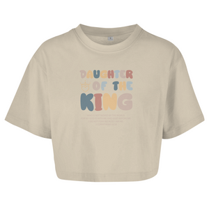 Damen Oversize Crop Top daughter of the king 2 corinthians 6:18