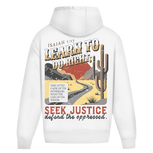 Oversize Hoodie Ohne Kordel learn to do right isaiah 1:17