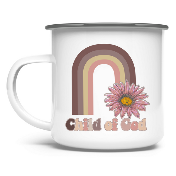 Emaille Tasse child of god regenbogen