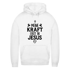 Damen Hoodie meine kraft liegt in jesus