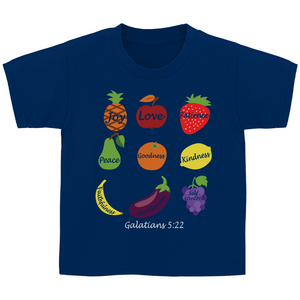 Kinder T-Shirt joy love patience galatians 5:22