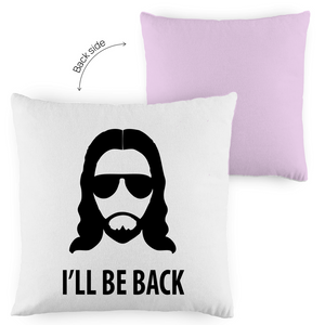 Kopfkissen zweifarbig jesus i will be back