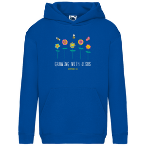 Kinder Hoodie growing with jesus 2 peter 3:18