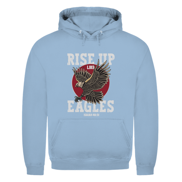 Herren Hoodie rise up like eagles isaiah 40:31