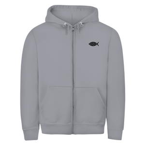 Zipper Hoodie fisch symbol ICHTHYS Jesus
