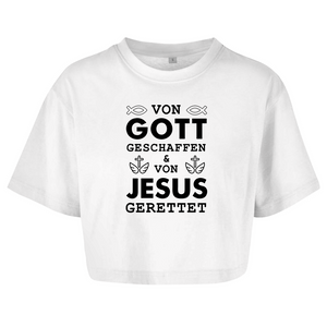 Damen Oversize Crop Top von gott geschaffen