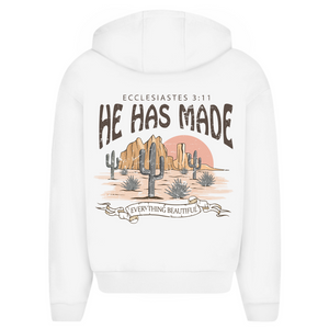 Oversize Zipper Hoodie everything beautiful ecclesiastes 3:11