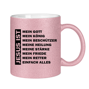 Glitzertasse jesus mein gott