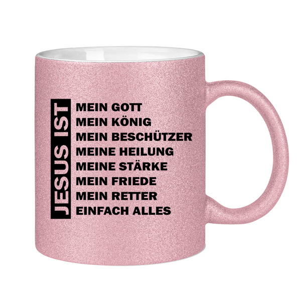 Glitzertasse jesus mein gott