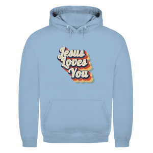 Herren Hoodie jesus loves you
