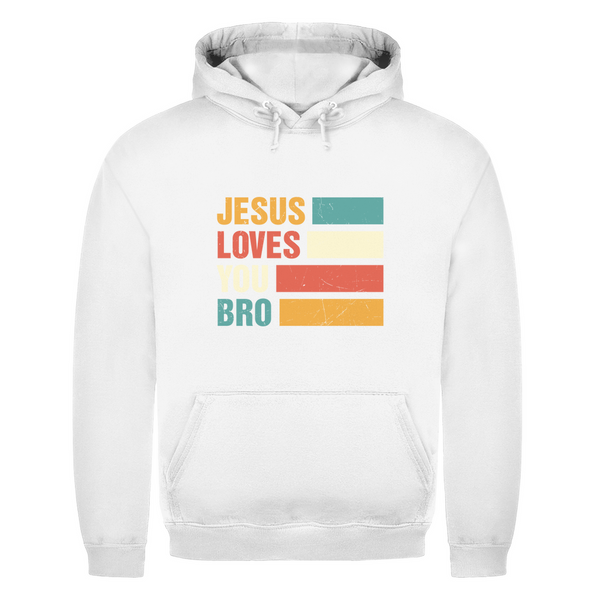 Herren Hoodie jesus loves you bro