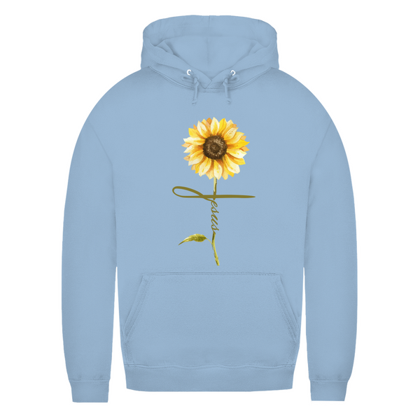 Damen Hoodie jesus sonnenblume