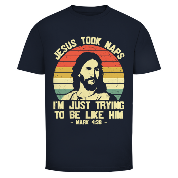 Herren T-Shirt jesus took naps mark 4:38