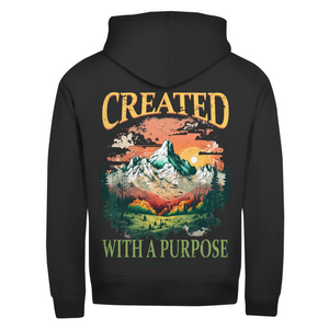 Zipper Hoodie created with a purpose ephesians 2:10