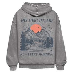 Oversize Washed Hoodie his marcies are new every morning