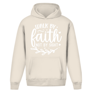 Oversize Hoodie Ohne Kordel walk by faith not by sight