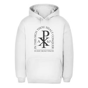 Unisex Oversize Hoodie in hoc signo vinces Christogramm
