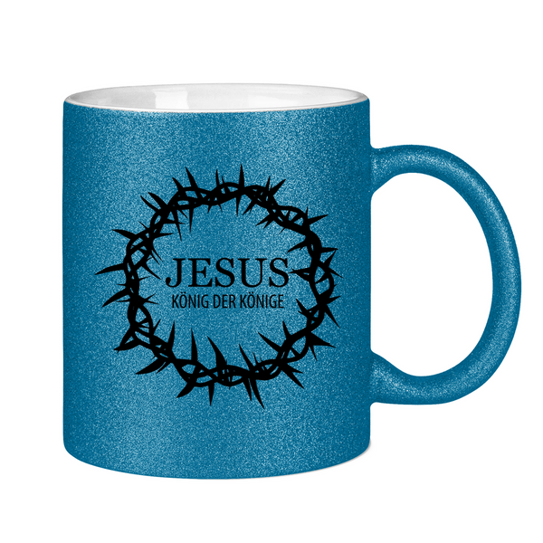 Glitzertasse jesus könig der könige