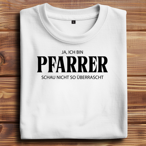 Oversize T-Shirt ich bin pfarrer