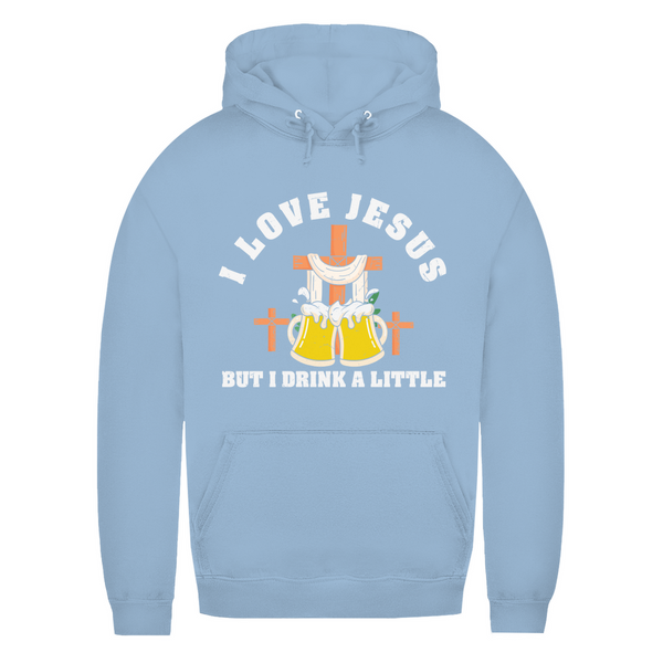 Damen Hoodie i love jesus but i drink a little bier