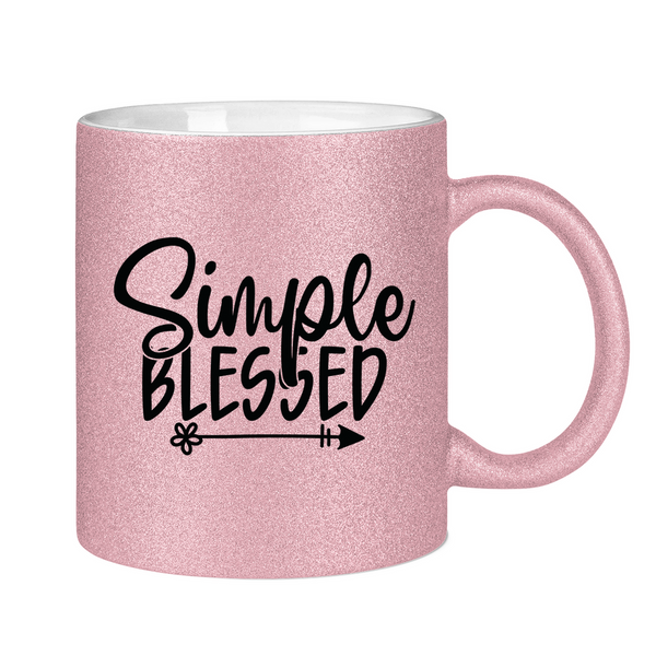 Glitzertasse simple blessed