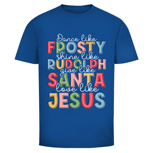 Herren T-Shirt give like santa love like jesus