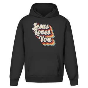 Oversize Hoodie Ohne Kordel jesus loves you