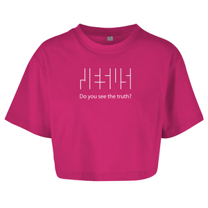 Damen Oversize Crop Top jesus do you see the truth