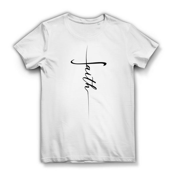 Damen Bio T-Shirt faith kreuz