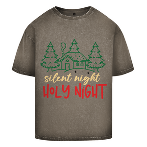 Oversize Washed T-Shirt silent night holy night