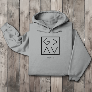 Herren Hoodie god is greater romans 8:28