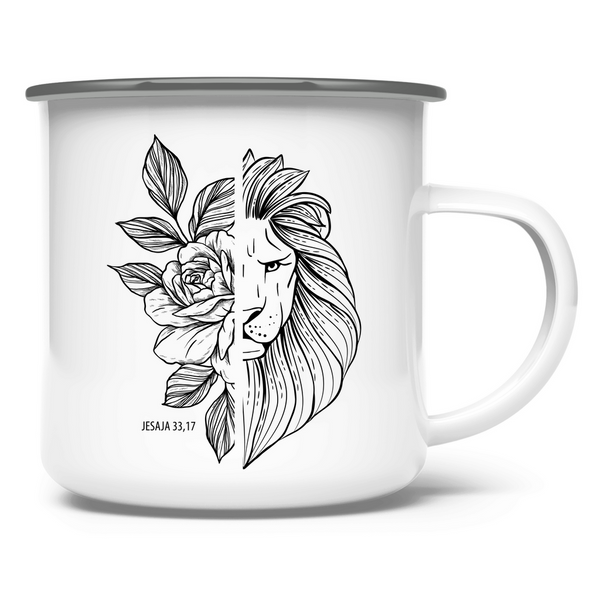 Emaille Tasse löwe jesaja 33,17