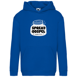 Kinder Hoodie spread gospel mark 16:15