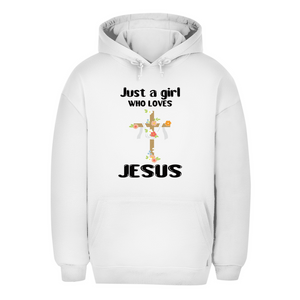 Unisex Oversize Hoodie just a girl who loves jesus