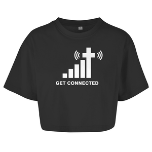 Damen Oversize Crop Top get connected