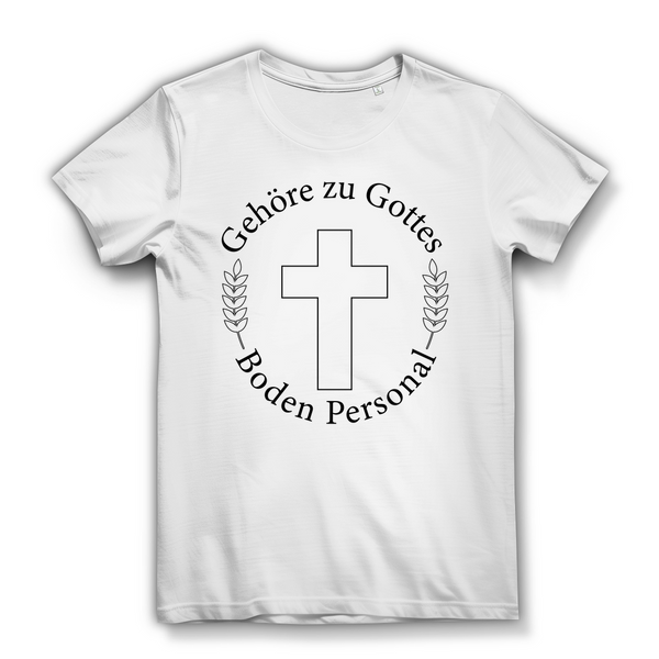 Damen Bio T-Shirt gehöre zu gottes boden personal