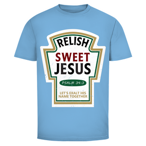 Herren T-Shirt relish sweet jesus psalm 34:3