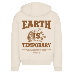 Oversize Zipper Hoodie earth ist temporary matthew 5:18