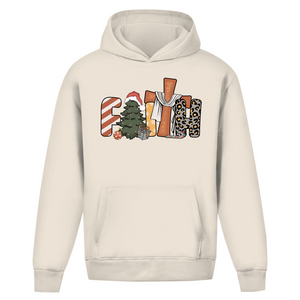 Oversize Hoodie Ohne Kordel faith weihnachtsmotiv